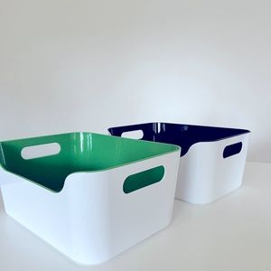 IKEA open storage boxes- white, 9 1/2" x 6 3/4"